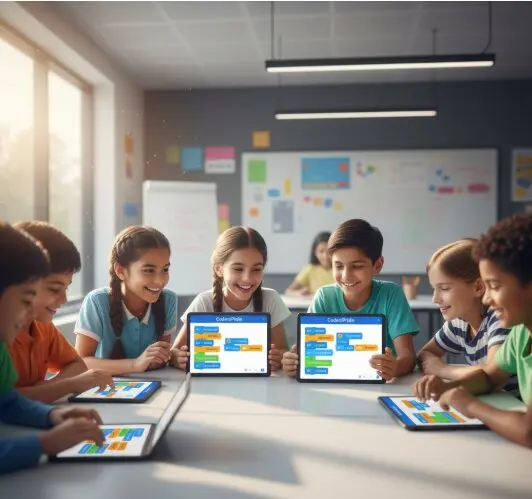 Students using CodersPride